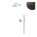Душевая система скрытого монтажа, с латунной душевой лейкой Ø300 мм и ручным душем Elo Leaf 167 723 1MG Gunmetal