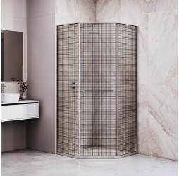 Душевой уголок RGW SV-82 R 100x100 33328200-241R стекло черная вуаль, профиль хром