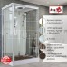 Душевая кабина AvaCan V2011LED AVA 110x90 LED, стекла прозрачные, профиль хром