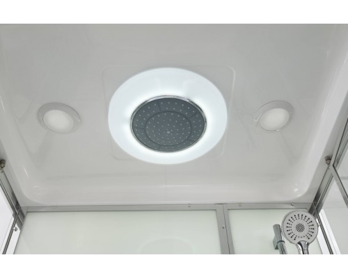 Душевая кабина AvaCan V2011LED AVA 110x90 LED, стекла прозрачные, профиль хром