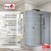Душевая кабина AvaCan D2012RN AVA 120x80 правая, без крыши, стекла матовые, профиль хром