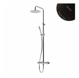 Душевая система с верхней лейкой с латуни Ø300 мм Leaf 167 653 1NS Night Sky