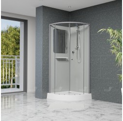 Душевая кабина RGW AN-208 Frost Line 90x90см, цвет профиля белый, стекло 5 мм 381320899-12