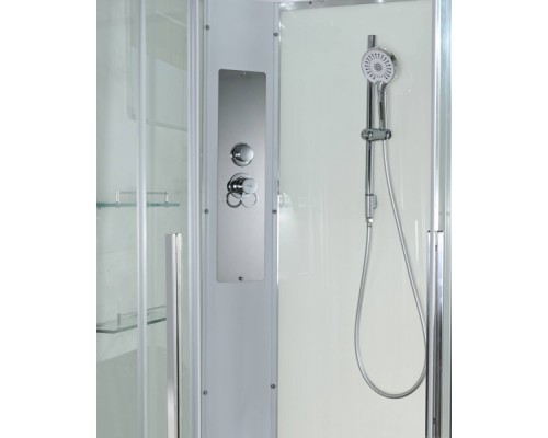 Душевая кабина AvaCan K2011N AVA 110x90 без крыши, стекла прозрачные, профиль хром