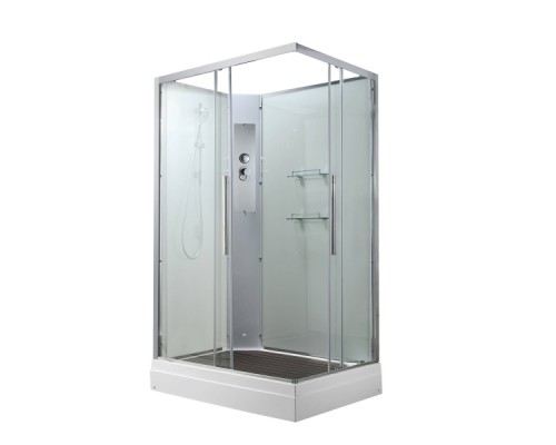 Душевая кабина AvaCan K2011N AVA 110x90 без крыши, стекла прозрачные, профиль хром