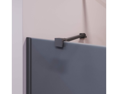 Стационарная шторка для ванны RGW Screens SC-151B 80х150 тонированное стекло (Серое) 6мм 351115108-34