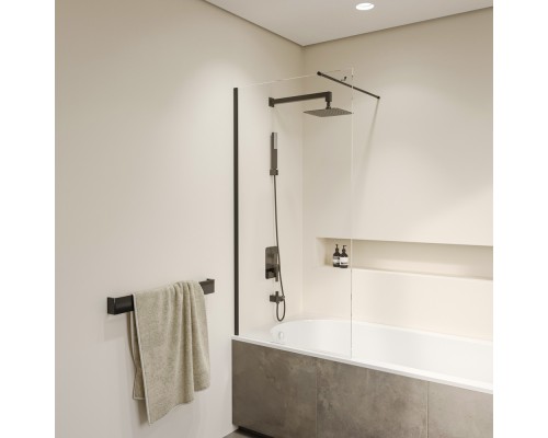 Стационарная шторка на ванну RGW SC-051-B 80*150 прозрачное стекло 8 мм 351105108-14