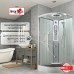 Душевая кабина Avacan EM2010LEDT AVA 100x100 LED, стекла прозрачные, профиль хром