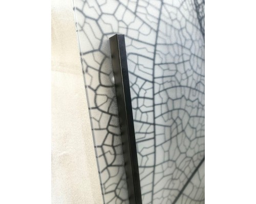 Душевой уголок Avacan FB2 190-210 + SB80 MT AVA 190-210x80 стекла матовые с рисунком, профиль черный