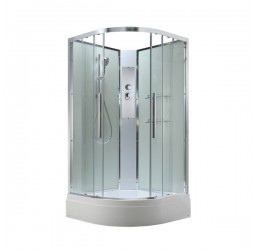 Душевая кабина Avacan EM3010NT AVA 100x100 без крыши, стела прозрачные, профиль хром