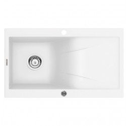 Deante Rapsodia алебастр - мойка 1 чаша с крылом, 860*500*210 мм + сифон SPACE SAVER