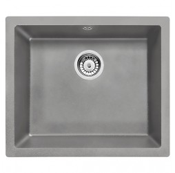 Deante Corda Flush серый металлик - мойка 1 чаша, 550*460*190 мм + сифон SPACE SAVER