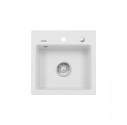 Deante Zorba алебастр - мойка 1 чаша, 440*440*170 мм + сифон
