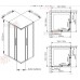 Душевой уголок Avacan KB 100-110 МТ AVA 100x100 стекла матовые с рисунком, профиль черный