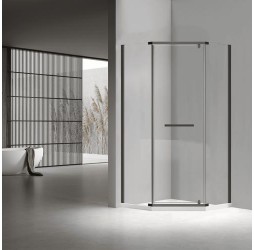 Душевой уголок RGW PA-83-B 100х100 стекло прозрачное, профиль черный, без поддона