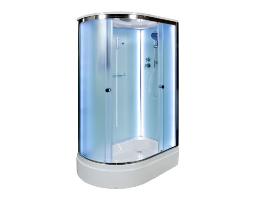Душевая кабина AvaCan D312SRLED AVA 120x90 LED, правая, стекла матовые, профиль хром