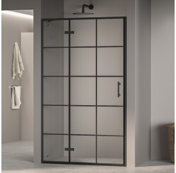 Распашная душевая дверь RGW PA-07 B "L" 100*195 прозрачное(Принт) стекло 6 мм 41080710-84L