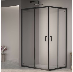 Душевой уголок, прямоугольный RGW PA-040-B прозрачное стекло 6 мм цвет проф. чёрный 80*120*195 3508104082-14