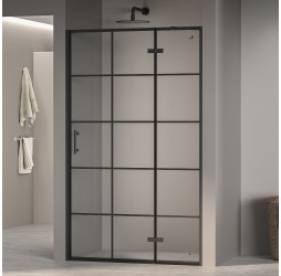 Распашная душевая дверь RGW PA-07 B "R" 120*195 прозрачное(Принт) стекло 6 мм 41080712-84R