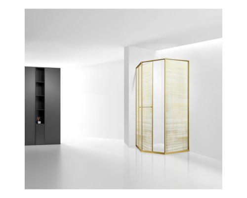 Душевой уголок RGW SV-82 L 80x120 33328282-266R стекло прозрачное золото вуаль, профиль  золото BRUSH