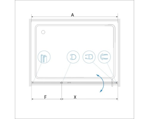 Душевая дверь RGW Stilvol SV-03 90 см профиль хром 06320309-11