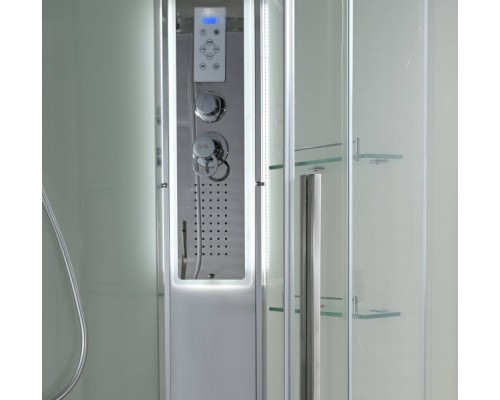 Душевая кабина Avacan EM2811RLEDT AVA 110x80 правая, LED, стекла прозрачные. профиль хром