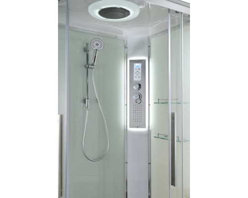 Душевая кабина Avacan EM2811RLEDT AVA 110x80 правая, LED, стекла прозрачные. профиль хром