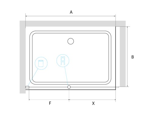 Душевая перегородка RGW WA-034 неподвижное Walk In cтекло прозрачное, 8 мм 80*195 xром 351003408-11