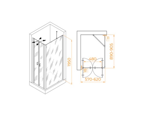 Душевой уголок RGW Passage PA-144B 60х90 060814469-14
