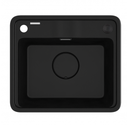Deante Momi черный - мойка 1 чаша, 500*440*230 мм + сифон Space Saver