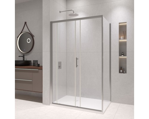 Душевой уголок, прямоугольный RGW PA-145 прозрачное стекло 6 мм цвет проф. хром 80*100*185 020814580-11