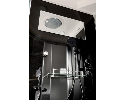 Душевая кабина AvaCan B10SBLACK 98598, 100 x 100 см, с крышей, поддон высокий, стекло матовое, профиль хром