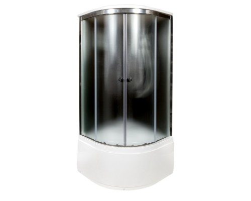 Душевая кабина AvaCan B10SBLACK 98598, 100 x 100 см, с крышей, поддон высокий, стекло матовое, профиль хром