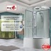 Душевая кабина Avacan EM5912LLEDT AVA 120x90 левая, LED, стекла прозрачные, профиль хром