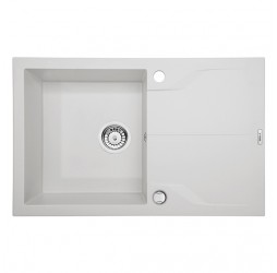 Deante Andante алебастр - мойка 1 чаша с крылом, 780*490*180 мм + сифон SPACE SAVER