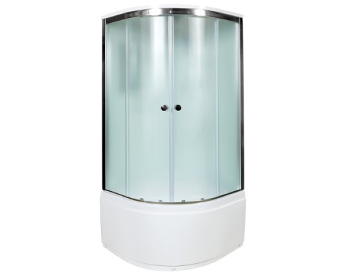 Душевая кабина AvaCan D10SEL AVA 100x100 с электрикой, стекла матовые, профиль хром