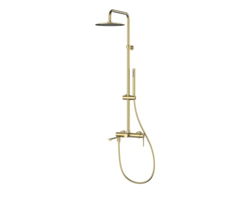 Душевая стойка Vincea Linea VSFS-4LN1BG с изливом, брашированное золото