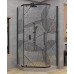 Душевой уголок Avacan PB 100 AVA 100x100 стекла с рисунком, профиль черный