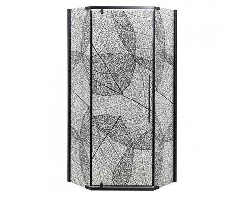 Душевой уголок Avacan PB 100 AVA 100x100 стекла с рисунком, профиль черный