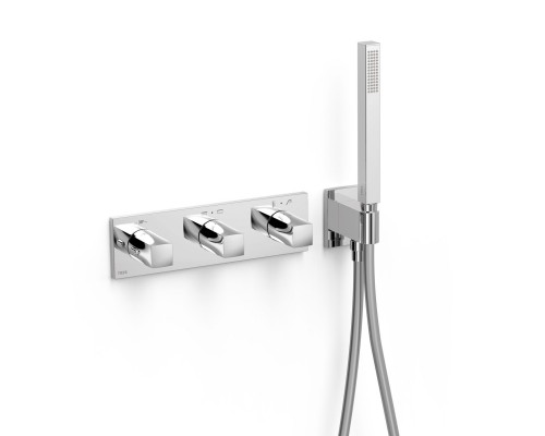 30725401 Tres Встроенный в стену термостат на 4 источника с ручным душем