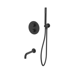 Термостатическая система для ванны скрытого монтажа WHITECROSS Y YSET10BL (черный мат)