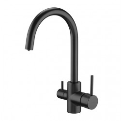 Deante Смеситель для мойки с подключением фильтра для воды, черный