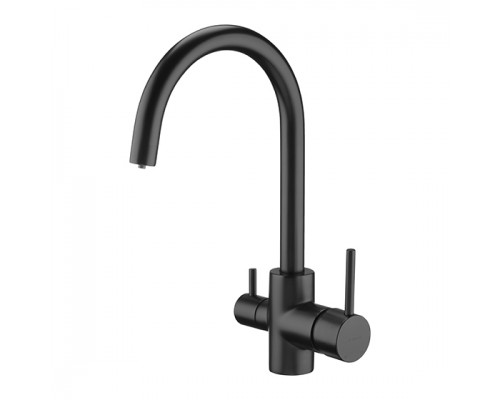 Deante Смеситель для мойки с подключением фильтра для воды, черный
