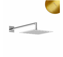 Душевая лейка, стальная 300x300 мм с настенным держателем - QuadraBlue 145 626 2SR Sunrise