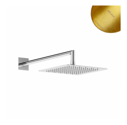 Душевая лейка, стальная 300x300 мм с настенным держателем - QuadraBlue 145 626 2SR Sunrise