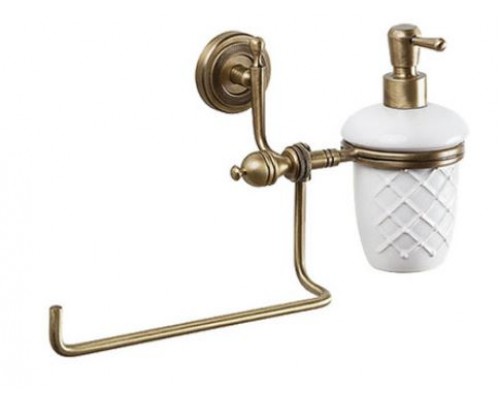 Полотенцедержатель с диспенсером Caprigo Royal 6728 c/br