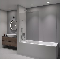 Шторка для ванны RGW Screens SC-11 100 см прозрачное стекло, профиль хром