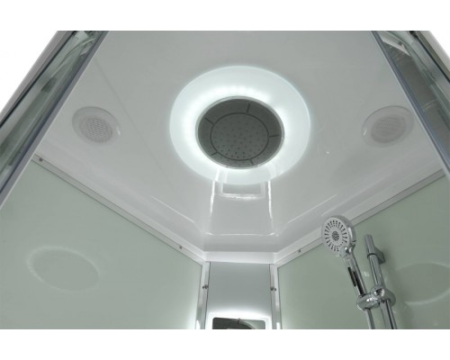 Душевая кабина AvaCan EM5080LEDT AVA 80x80 LED, стекла прозрачные, профиль хром