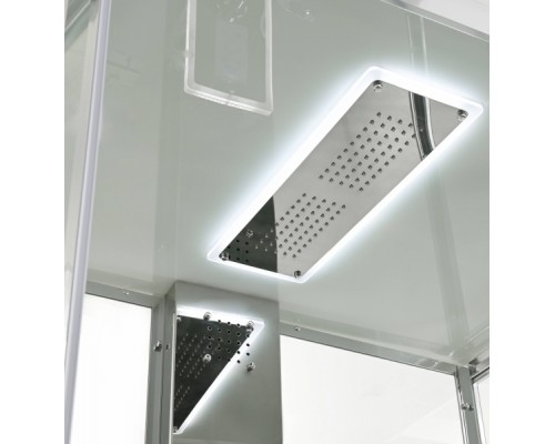 Душевая кабина AvaCan Z1911LED AVA 110x90 LED, стекла прозрачные, профиль хром
