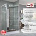 Душевая кабина AvaCan Z1911LED AVA 110x90 LED, стекла прозрачные, профиль хром
